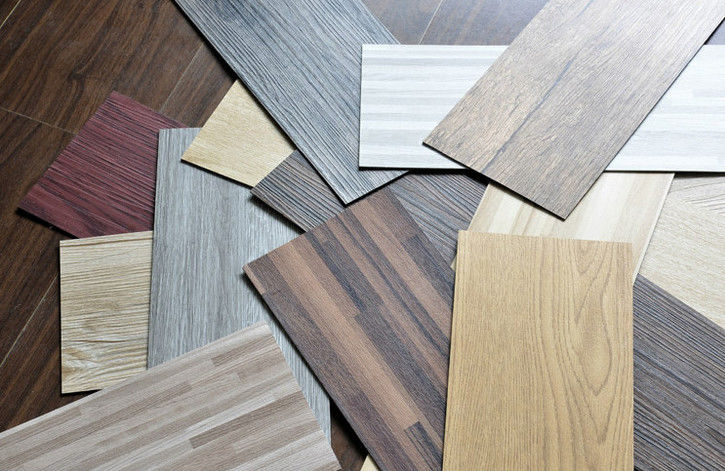 Waterproof Wood Grain PVC Floor Tiles No - Wax 9